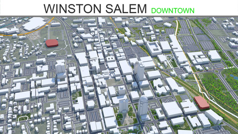 Winston Salem North Carolina USA downtown 5km