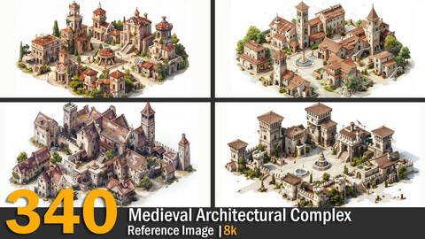 Medieval Architectural Complex  | Reference Images | 8K