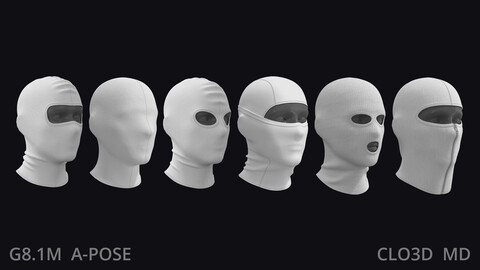 SKI MASK PACK – zpac obj fbx highpoly