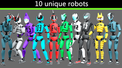 10 unique robots