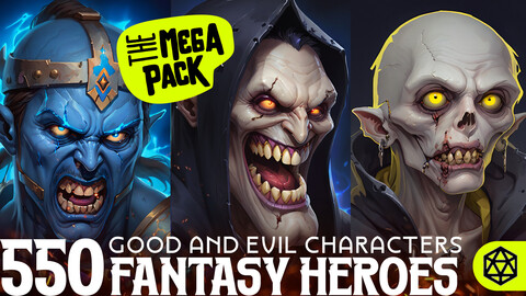 550+ Characters Epic Collection | Heroes pack