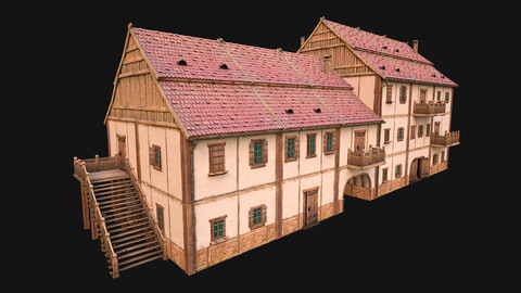 Medieval European Brick House