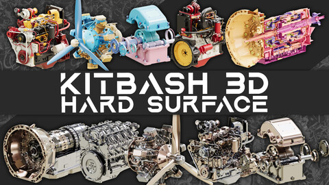 3D Engines & Mechanical Parts Models - Transmission and Motors - Industrial KITBASH - MEGA BUNDLES - DISCOUNT