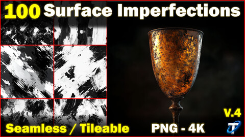 100 Ultra High-Quality Surface Imperfections (Seamless and Tileable) Vol 4