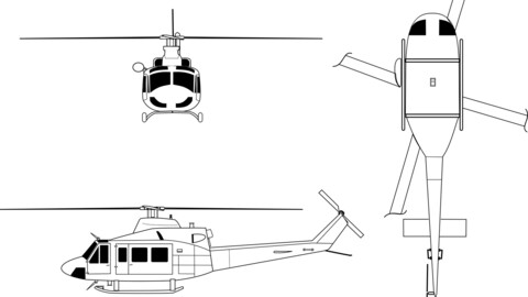 Bell CH 146 Griffon Line Drawing, svg vector file, laser cut file, cricut file, engraving file, cnc cut file