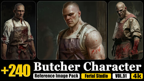 240 Butcher Character Reference Image Pack v.51 |4K|