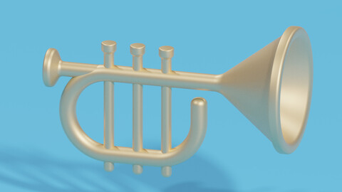 Caroon Trumpet Icon 3D model