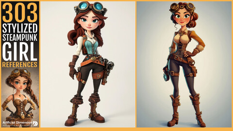 303 Stylized Steampunk Girl