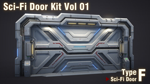 Sci-Fi Door Kit Vol 01-Type F-PBR