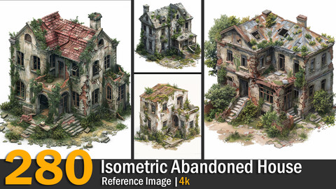 Isometric Abandoned House | Reference Images | 4K