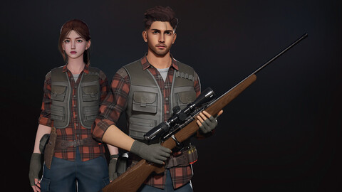 Lumberjack Hunter - Male and Female Characters