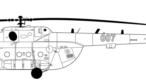 Mil Mi 17 colored Czech Air Force, engraving file, cnc cut file, svg vector file, laser cut file, cricut file