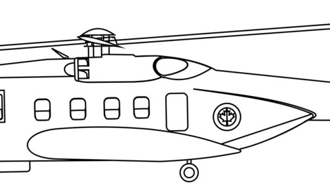 Sikorsky CH 148 Cyclone color drawing, svg vector file, laser cut file, cricut file, engraving file, cnc cut file