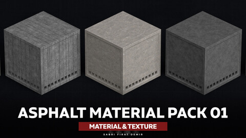 Asphalt Material Pack Vol 01 - High-Quality Asphalt PBR Materials