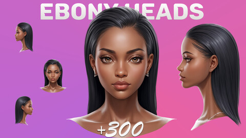 300 Beautiful Ebony Female Head Reference Images | Chatacter Images