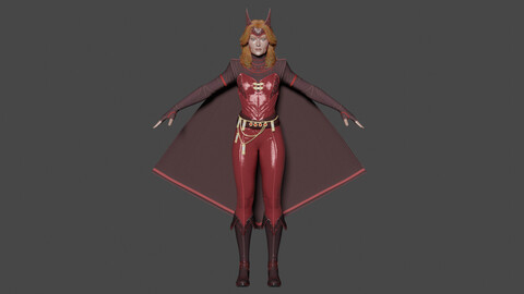 Scarlet Witch | Rigged 3D model