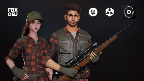 Lumberjack Hunter - Male and Female Characters