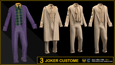 3 JOKER COSTUME