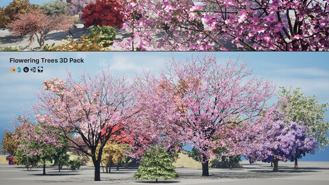 Flowering Trees 3d Pack