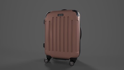 Expandable Suitcase-Rose Gold Low-poly