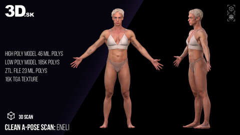 Clean A Pose 3D Scan | Eneli Underwear