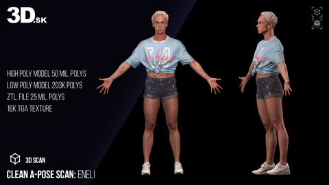 Clean A Pose 3D Scan | Eneli Clothed