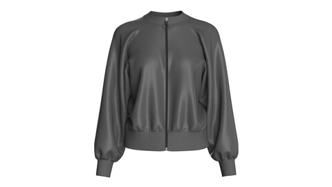 Ladies Bomber Black Jacket