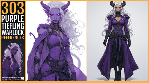 303 Purple Tiefling Warlock