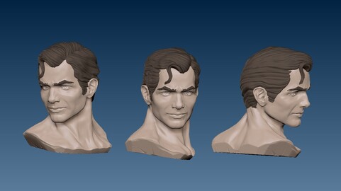 Henry Cavil Head, STL File