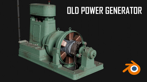 Old Electric Power Generator - Modular Rotor - Blender UE5 Ready