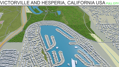 Victorville and Hesperia, California USA 70km