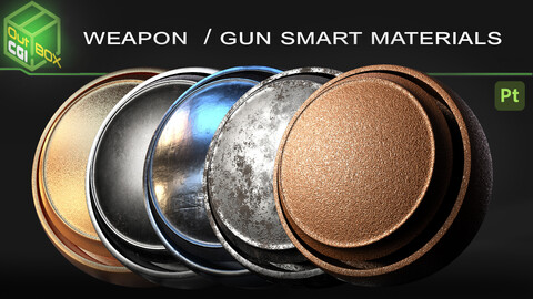 25 Weapon – Gun Smart Materials for Substance Painter