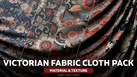 Victorian Fabric - Cloth Texture - Material Pack