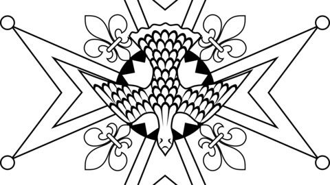 Mandala Cross Saint Esprit, svg vector file, laser cut file, cricut file, engraving file, cnc cut file,Eps file