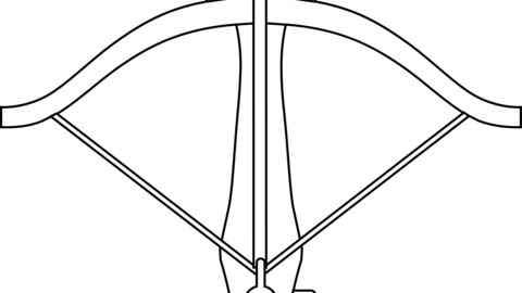 Crossbow Meuble héraldique arbalète, svg vector file, laser cut file, cricut file, engraving file, cnc cut file,Eps file