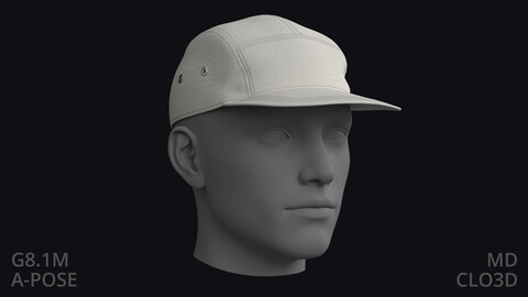 BASIC 5-PANEL CAP – zpac obj fbx highpoly