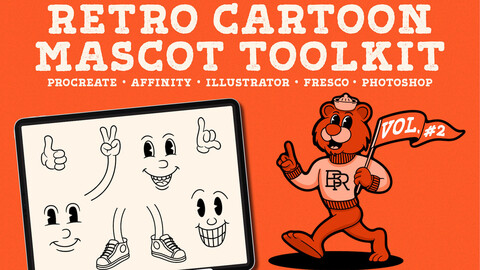 Retro Cartoon Mascot Toolkit - Vol. 2