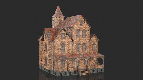 Old Medieval Abandoned House 1 - game assets - 3d house