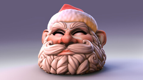 Santa Claus Head - Merry