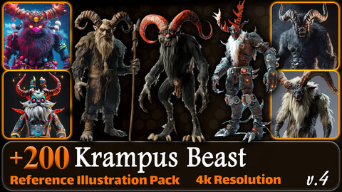 200 Krampus Beast Reference Pack | 4K | v.4