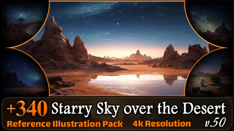 340 Starry Sky over the Desert Reference Pack | 4K | v.50