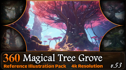 360 Magical Tree Grove Reference Pack | 4K | v.53