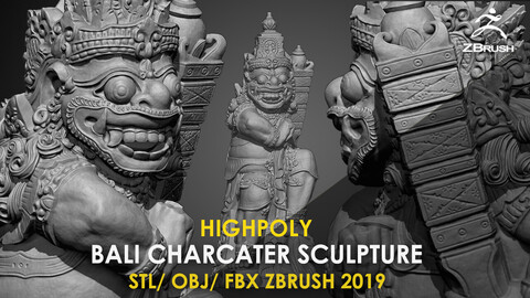 BALI Character Sculpture ZTL/Obj/Stl/Fbx Zbrush 2019 HighPoly