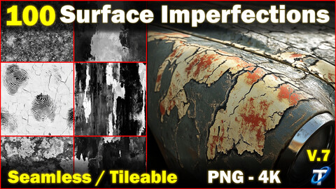 100 Ultra High-Quality Surface Imperfections (Seamless and Tileable) Vol 7