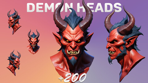 200 Demon Male Head Sculpt Reference Images | Chatacter Images