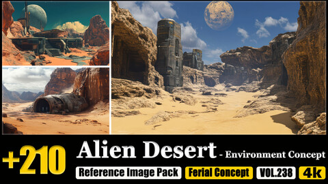 210 Alien Desert - Environment Concept Reference Image Pack v.238 |4K|