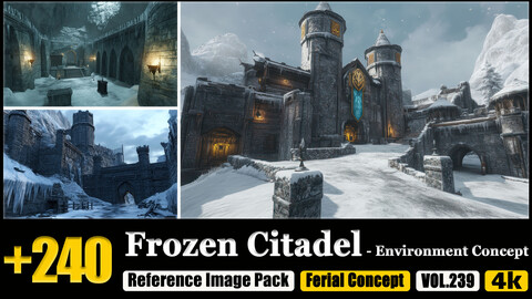 240 Frozen Citadel - Environment Concept Reference Image Pack v.239 |4K|