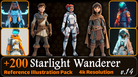 200 Starlight Wanderer Reference Pack | 4K | v.14