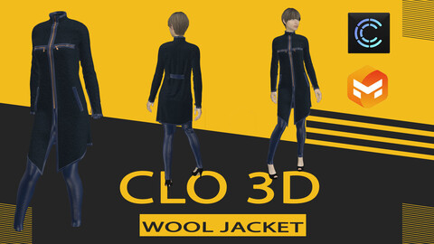 Wool Jacket ,Marvelous Designer or Clo3D (ZPRJ)