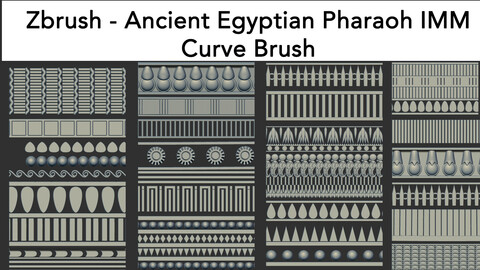 30 Zbrush - Ancient Egyptian Pharaoh IMM Curve Brush